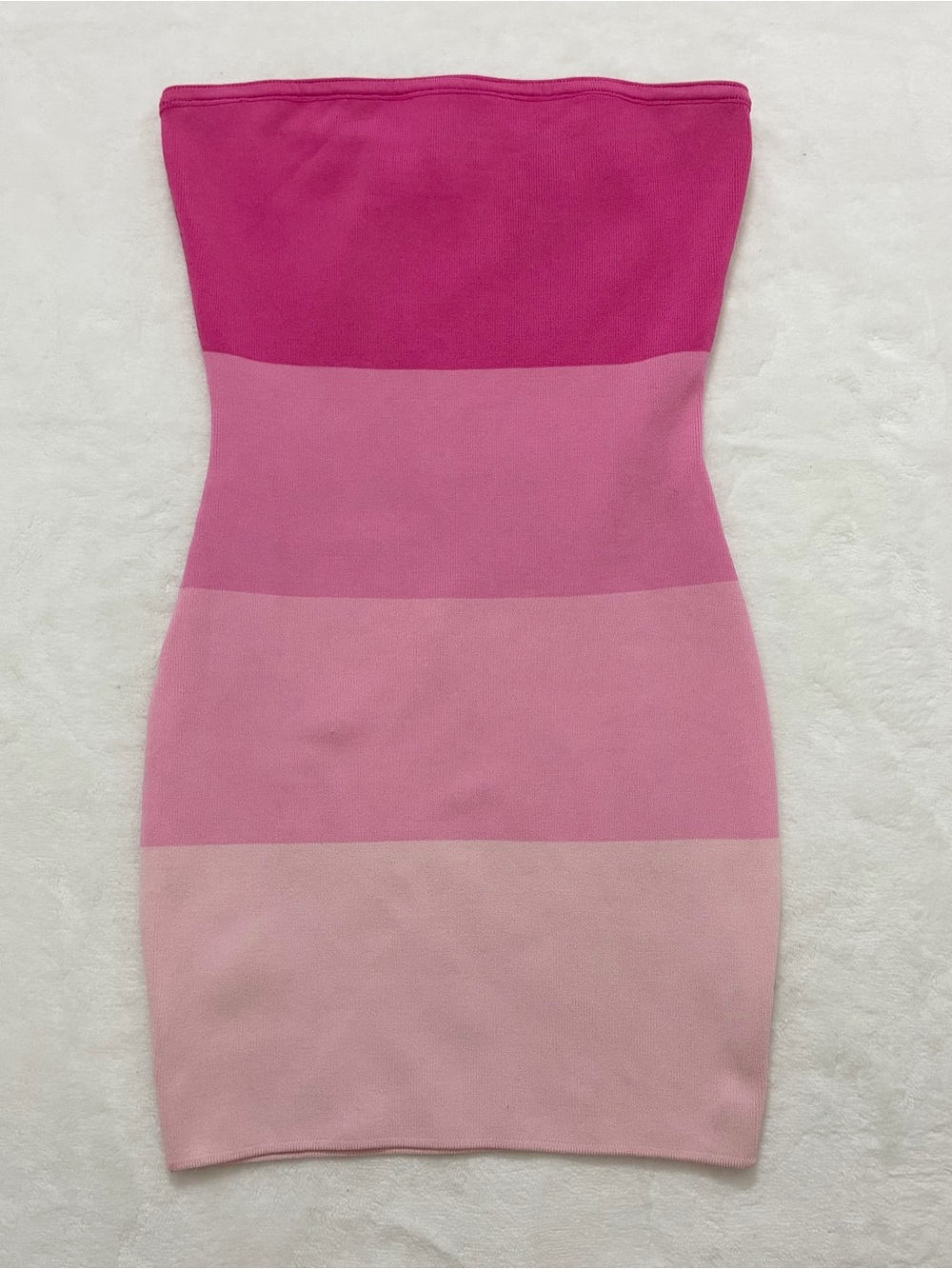 Superdown Colorblock Pink strapless Bodycon Mini Dress